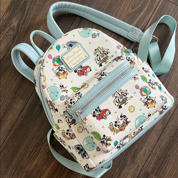 Loungefly Handbags - Disney Parks Loungefly Mickey and Minnie Runaway Railway mini backpack